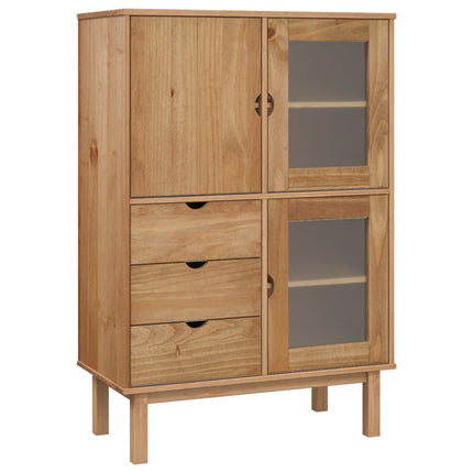 højskab OTTA 85x43x125 cm massivt fyrretræ