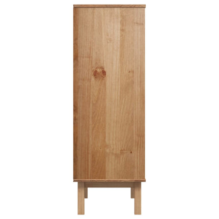 højskab OTTA 85x43x125 cm massivt fyrretræ brun og grå
