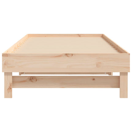 daybed med udtræk 2x(80x200) cm massivt fyrretræ
