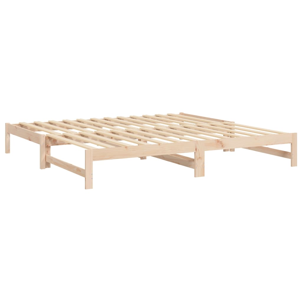 daybed med udtræk 2x(90x200) cm massivt fyrretræ
