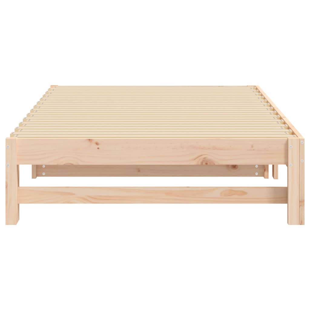 daybed med udtræk 2x(90x200) cm massivt fyrretræ