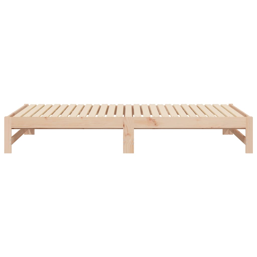 daybed med udtræk 2x(90x200) cm massivt fyrretræ
