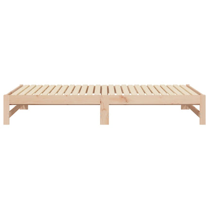 daybed med udtræk 2x(80x200) cm massivt fyrretræ