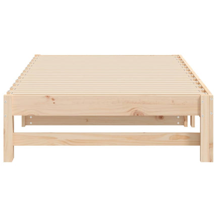 daybed med udtræk 2x(90x190) cm massivt fyrretræ