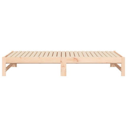 daybed med udtræk 75x190 cm massivt fyrretræ