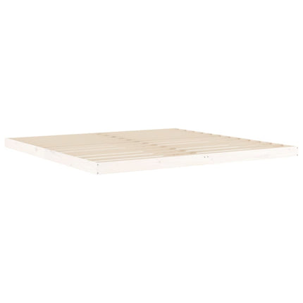 sengeramme 200x200 cm massivt fyrretræ hvid