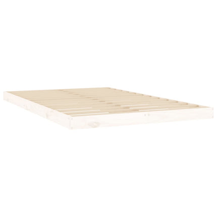 sengeramme 120x200 cm massivt fyrretræ hvid