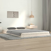 sengeramme 120x200 cm massivt fyrretræ hvid