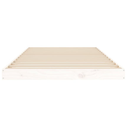 sengeramme 100x200 cm massivt fyrretræ hvid