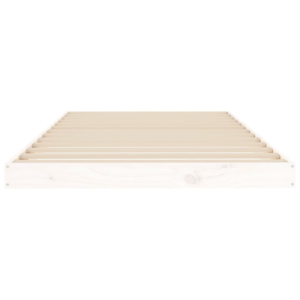 sengeramme 100x200 cm massivt fyrretræ hvid
