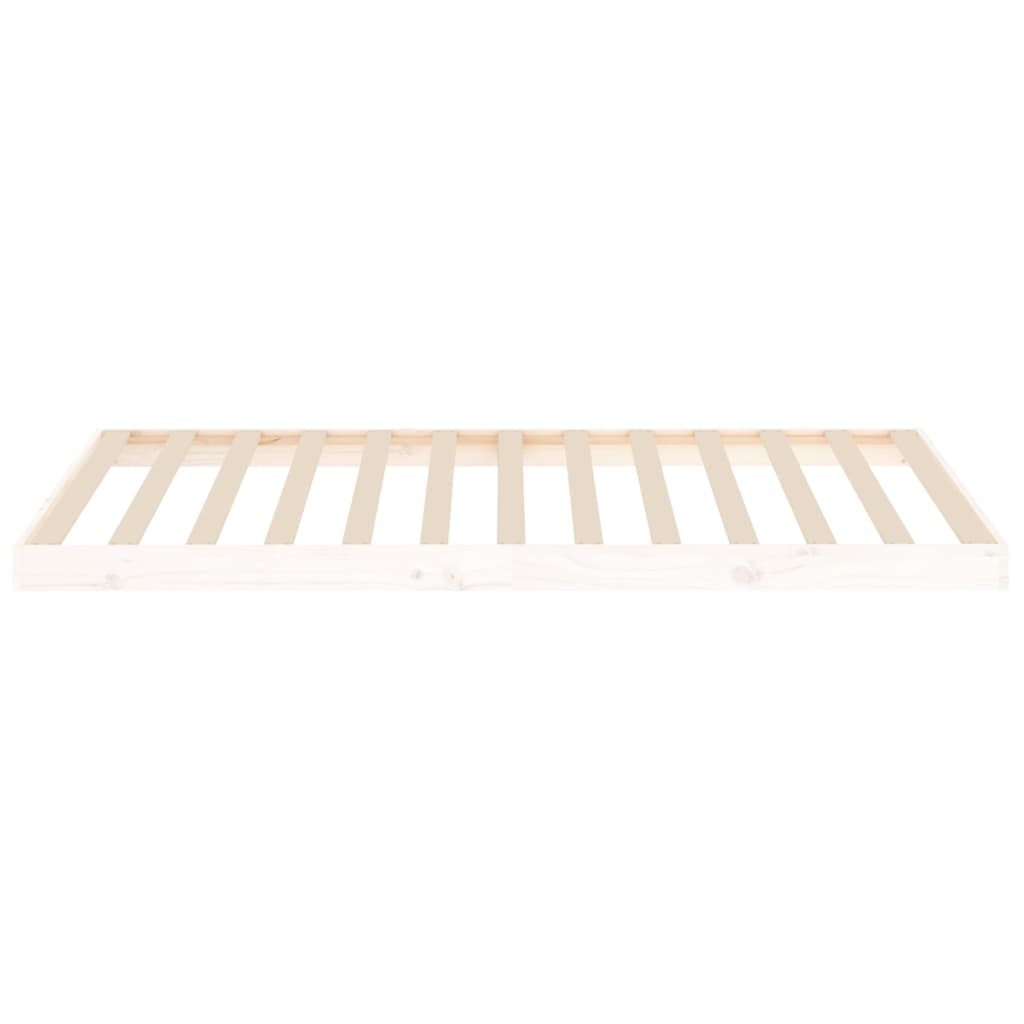 sengeramme 100x200 cm massivt fyrretræ hvid