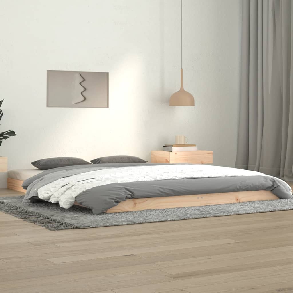 sengeramme 140x190 cm massivt fyrretræ