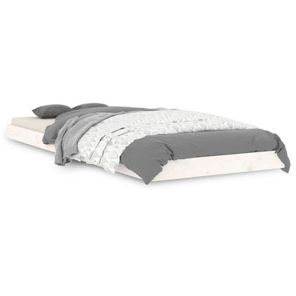 sengeramme 75x190 cm Small Single massivt fyrretræ hvid