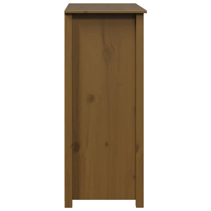 højskab 83x41,5x100 cm massivt fyrretræ gyldenbrun