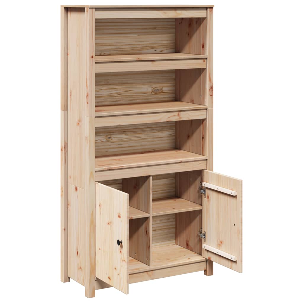 højskab 80x35x154 cm massivt fyrretræ