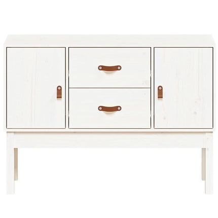 skænk 110x40x78 cm massivt fyrretræ hvid