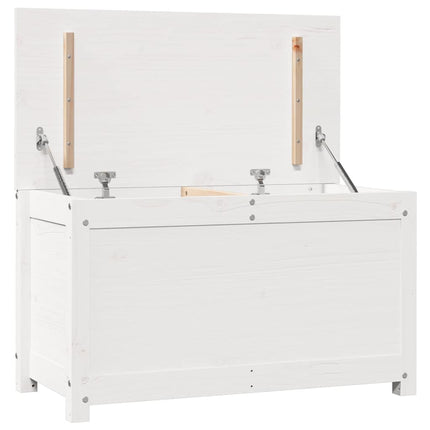 opbevaringskasse 80x40x45,5 cm massivt fyrretræ hvid