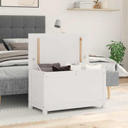 opbevaringskasse 80x40x45,5 cm massivt fyrretræ hvid