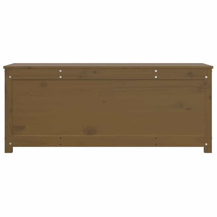opbevaringskasse 110x50x45,5 cm massivt fyrretræ gyldenbrun