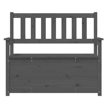 bænk 112,5x51x,5x96,5 cm massivt fyrretræ grå