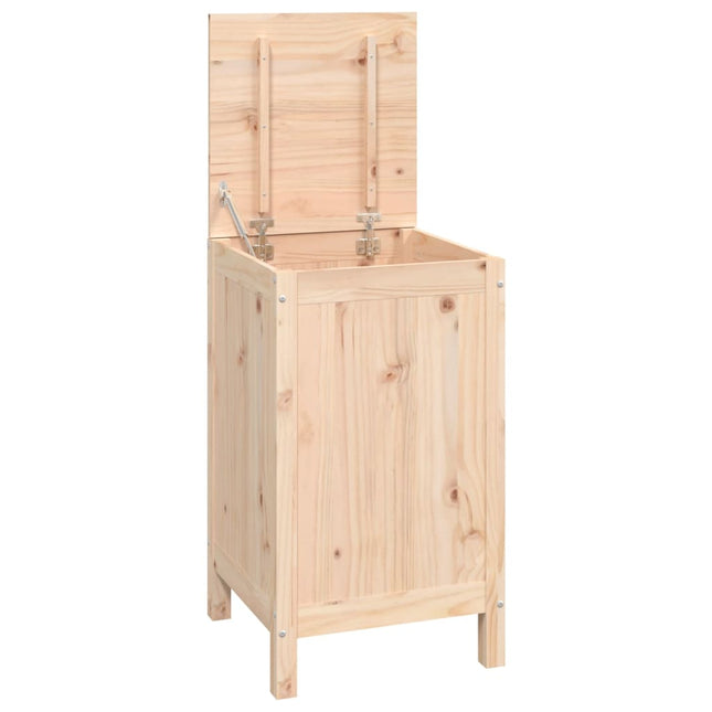 vasketøjskurv 44x44x76 cm massivt fyrretræ