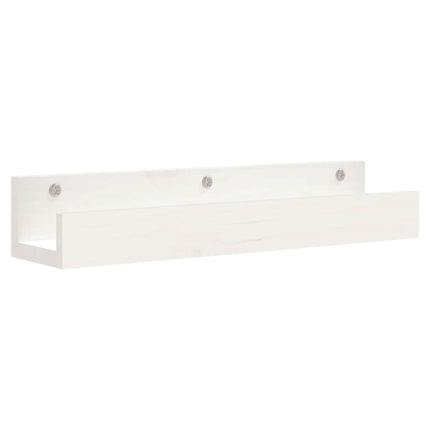 væghylder 2 stk. 50x12x9 cm massivt fyrretræ hvid