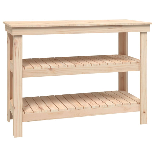 arbejdsbord 110,5x50x80 cm massivt fyrretræ