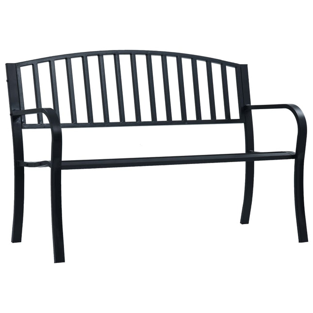 havebænk 120 cm stål sort