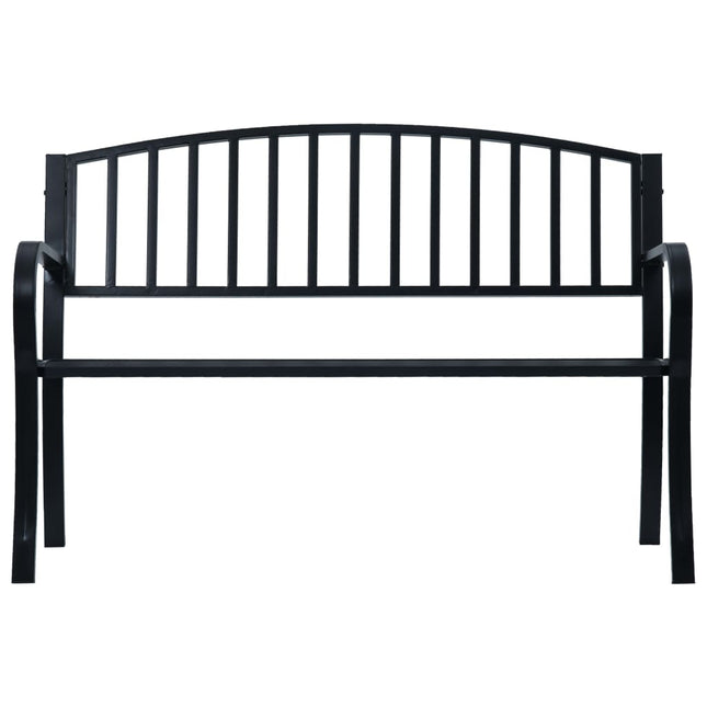 havebænk 120 cm stål sort