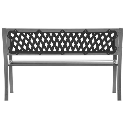 havebænk 120 cm stål sort