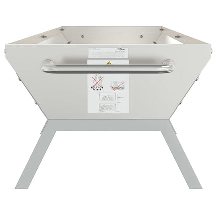 grillbakke 158x42x31 cm rustfrit stål sølvfarvet