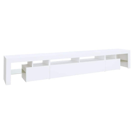 tv-skab med LED-lys 260x36,5x40 cm hvid