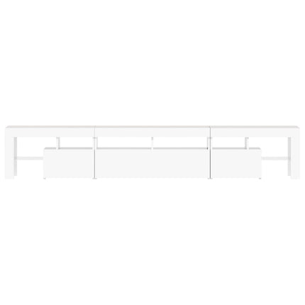 tv-skab med LED-lys 230x36,5x40 cm hvid