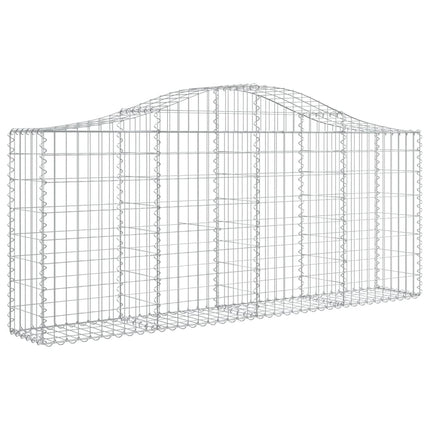 buet gabionkurv 200x30x80/100 cm galvaniseret jern