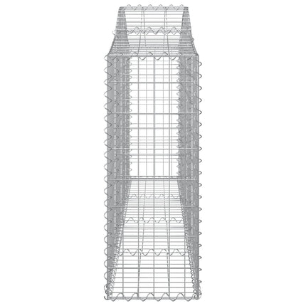 buet gabionkurv 200x30x80/100 cm galvaniseret jern