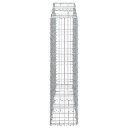buet gabionkurv 200x30x120/140 cm galvaniseret jern
