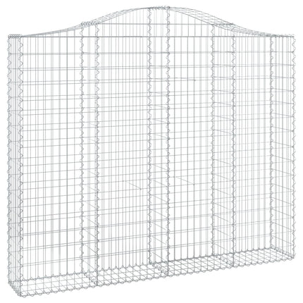 buet gabionkurv 200x30x160/180 cm galvaniseret jern
