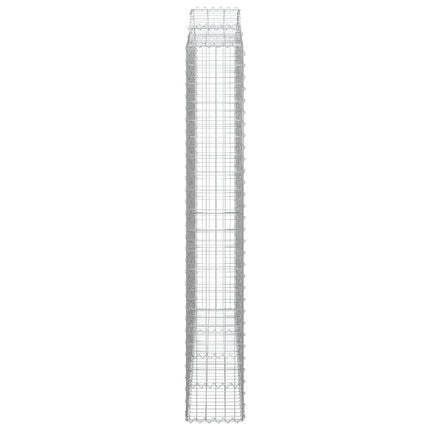 buet gabionkurv 200x30x200/220 cm galvaniseret jern