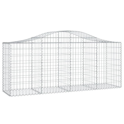 buet gabionkurv 200x50x80/100 cm galvaniseret jern