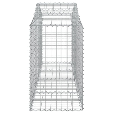 buet gabionkurv 200x50x80/100 cm galvaniseret jern