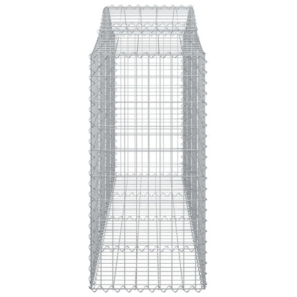 buet gabionkurv 200x50x120/140 cm galvaniseret jern