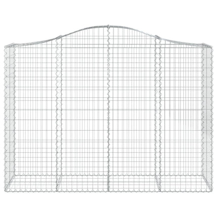 buet gabionkurv 200x50x140/160 cm galvaniseret jern