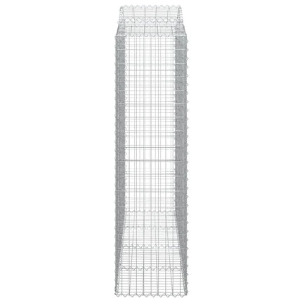 buet gabionkurv 200x50x180/200 cm galvaniseret jern