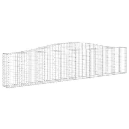 buet gabionkurv 400x30x80/100 cm galvaniseret jern