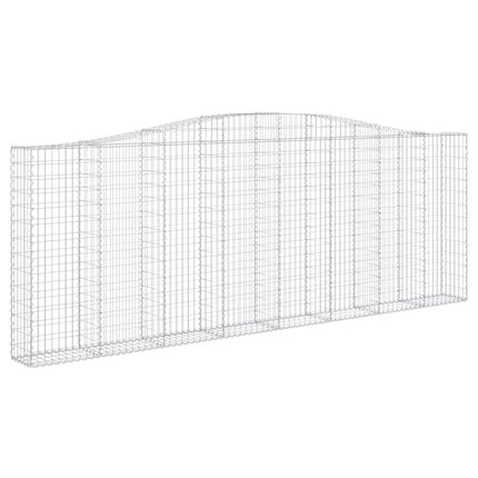 buet gabionkurv 400x30x140/160 cm galvaniseret jern