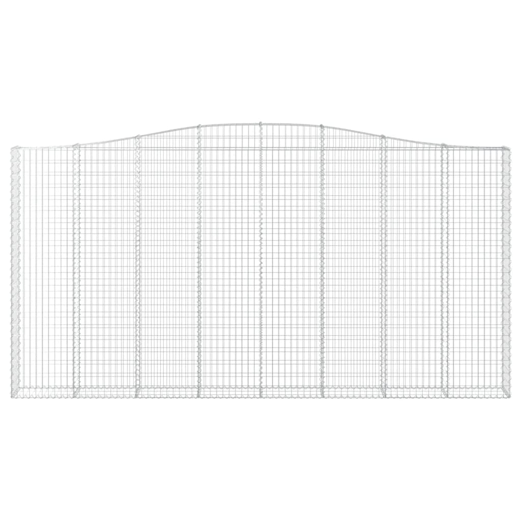 buet gabionkurv 400x30x200/220 cm galvaniseret jern