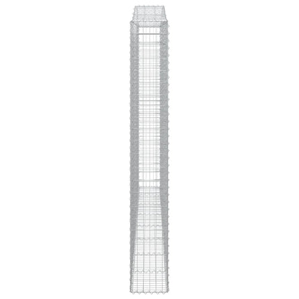 buet gabionkurv 400x30x220/240 cm galvaniseret jern
