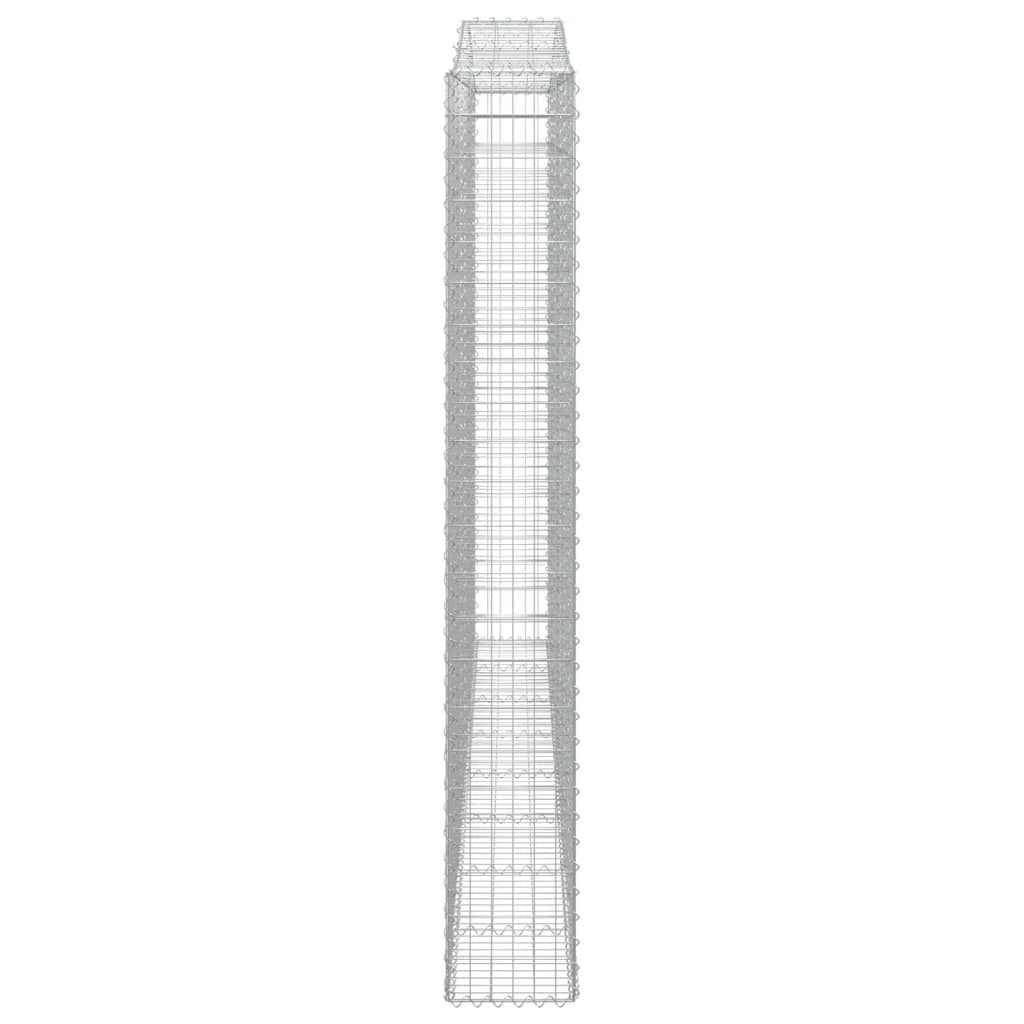 buet gabionkurv 400x30x220/240 cm galvaniseret jern