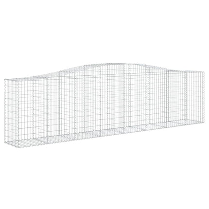 buet gabionkurv 400x50x100/120 cm galvaniseret jern
