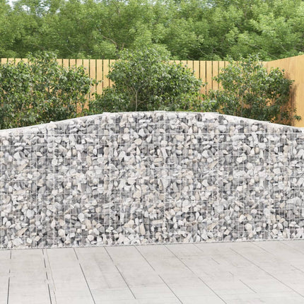 buet gabionkurv 400x50x100/120 cm galvaniseret jern